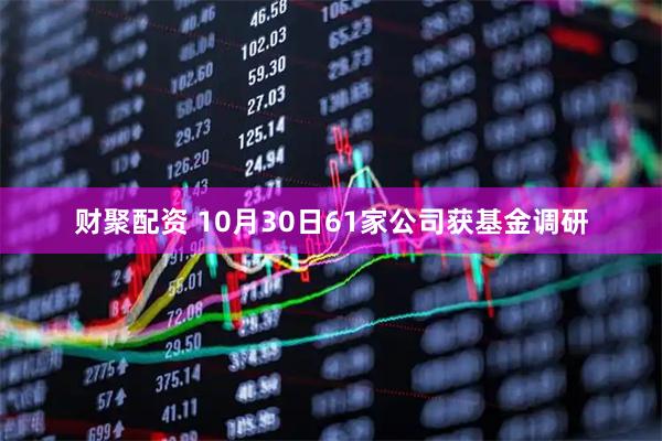 财聚配资 10月30日61家公司获基金调研